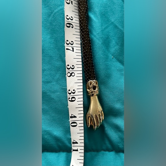 RARE VINTAGE DL Auld Mesh Belt/Necklace Clasping Hands - Picture 8 of 8
